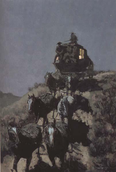 Frederic Remington The Old Stage-Coach of the Plains (mk43) Germany oil painting art